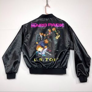 Vintage 90 Joe Camel Cigarette Black Satin Jacket Men’s Hard Pack US Tour Coat L